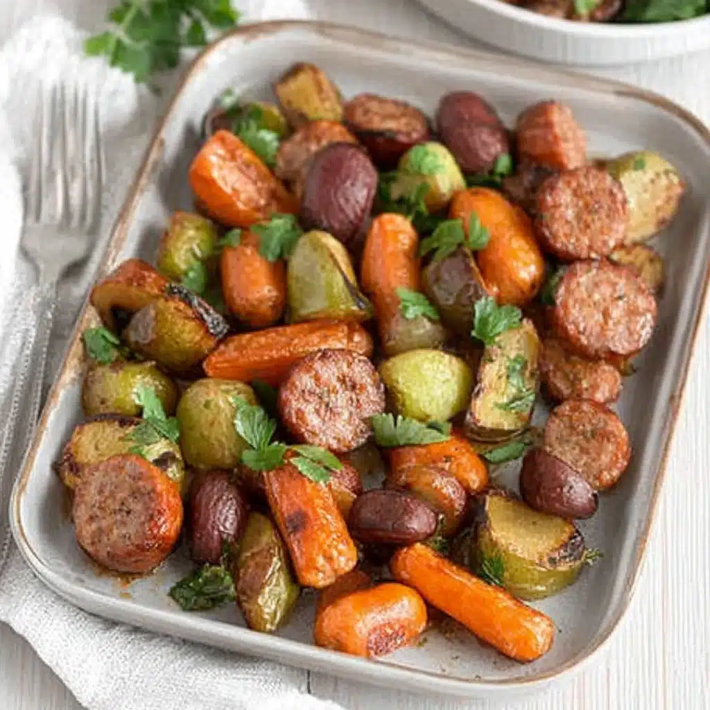 Harvest Sheet Pan Chicken Sausage & Vegetables Harvest Sheet Pan Chicken Sausage & Vegetables