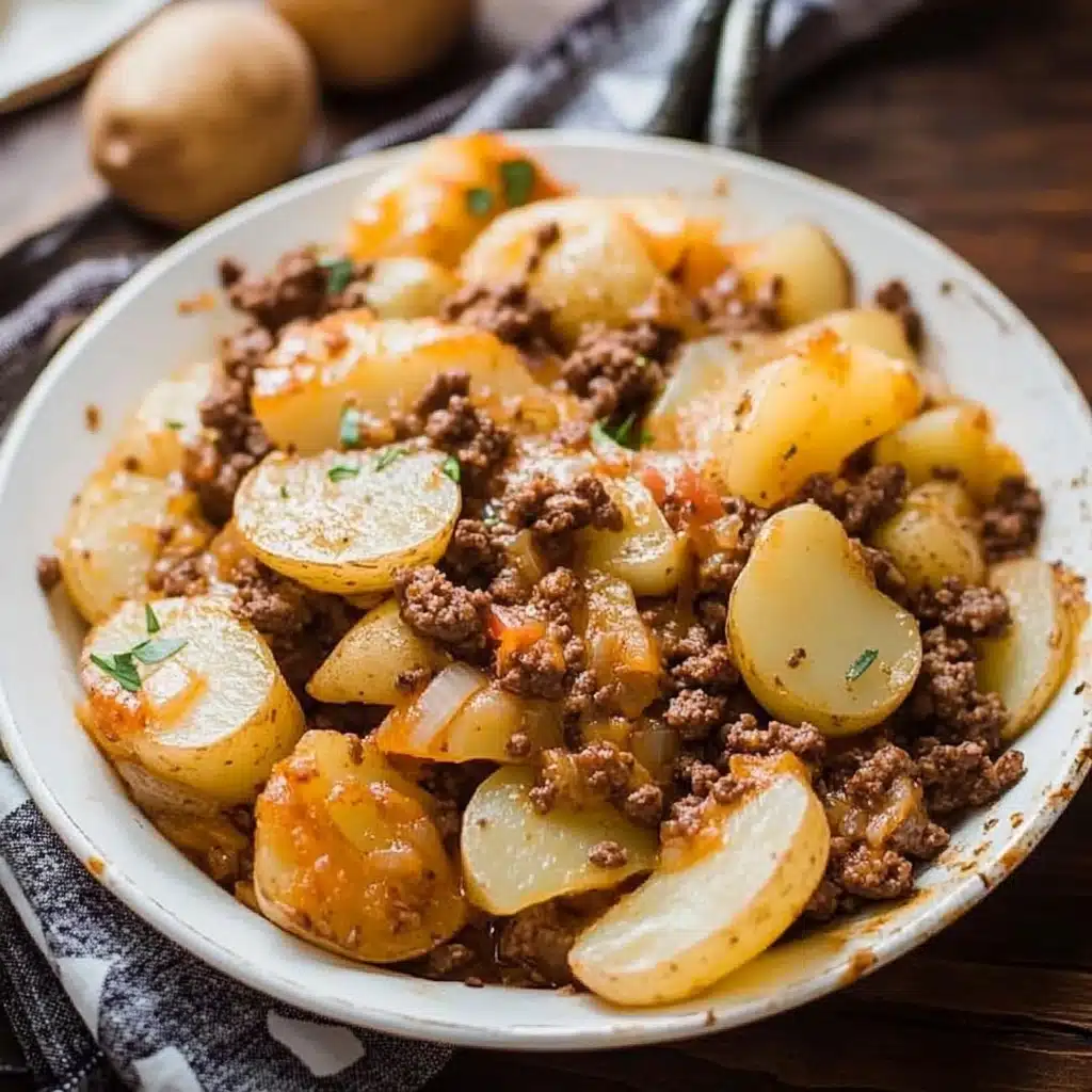 Loaded Ground Beef and Potatoes Skillet