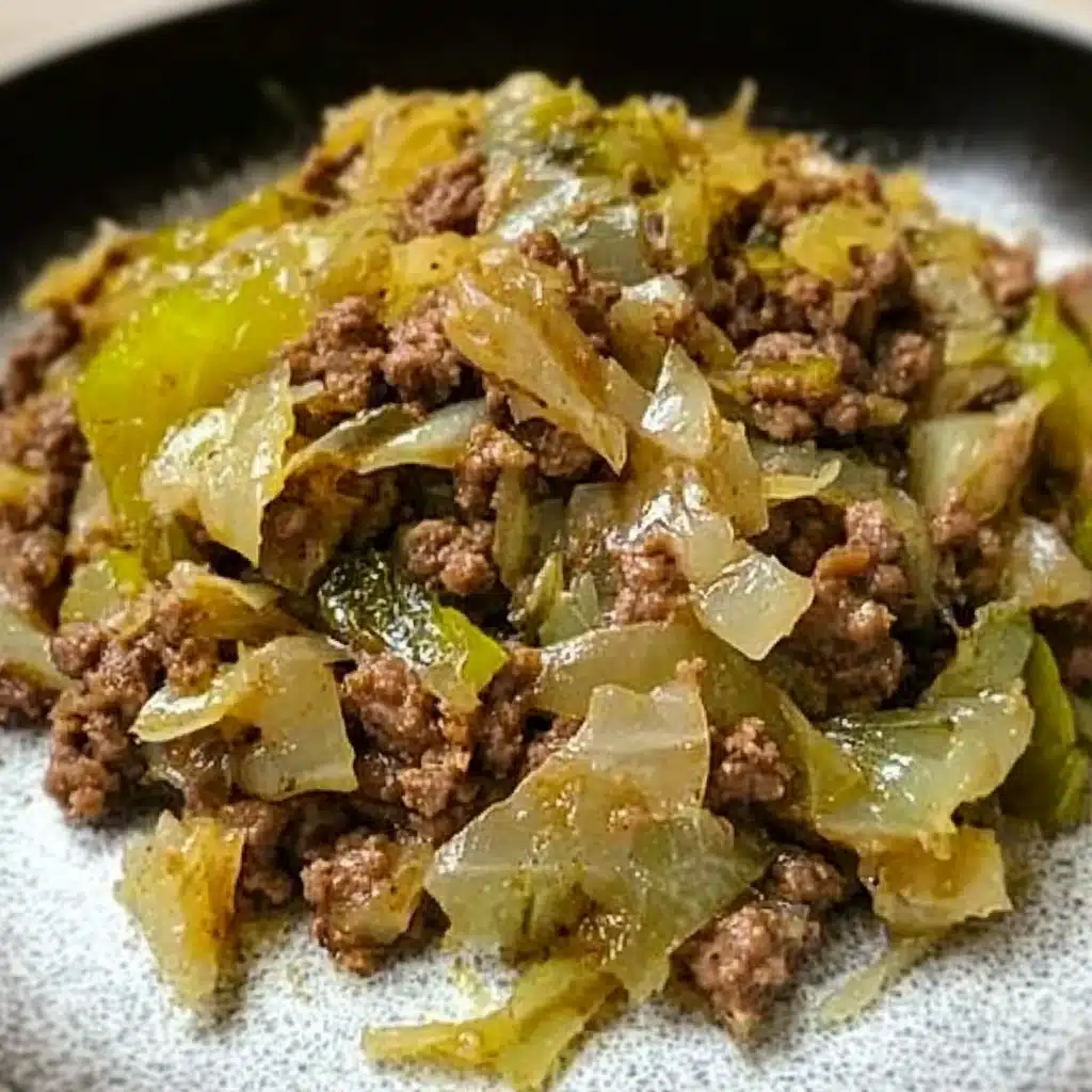 Low-Carb Mongolian Ground Beef and Cabbage