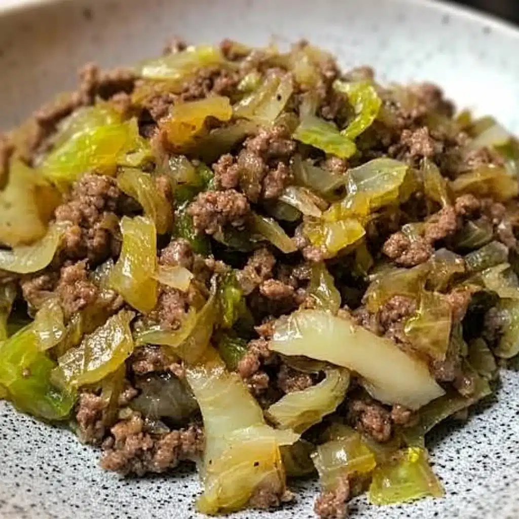 Low-Carb Mongolian Ground Beef and Cabbage