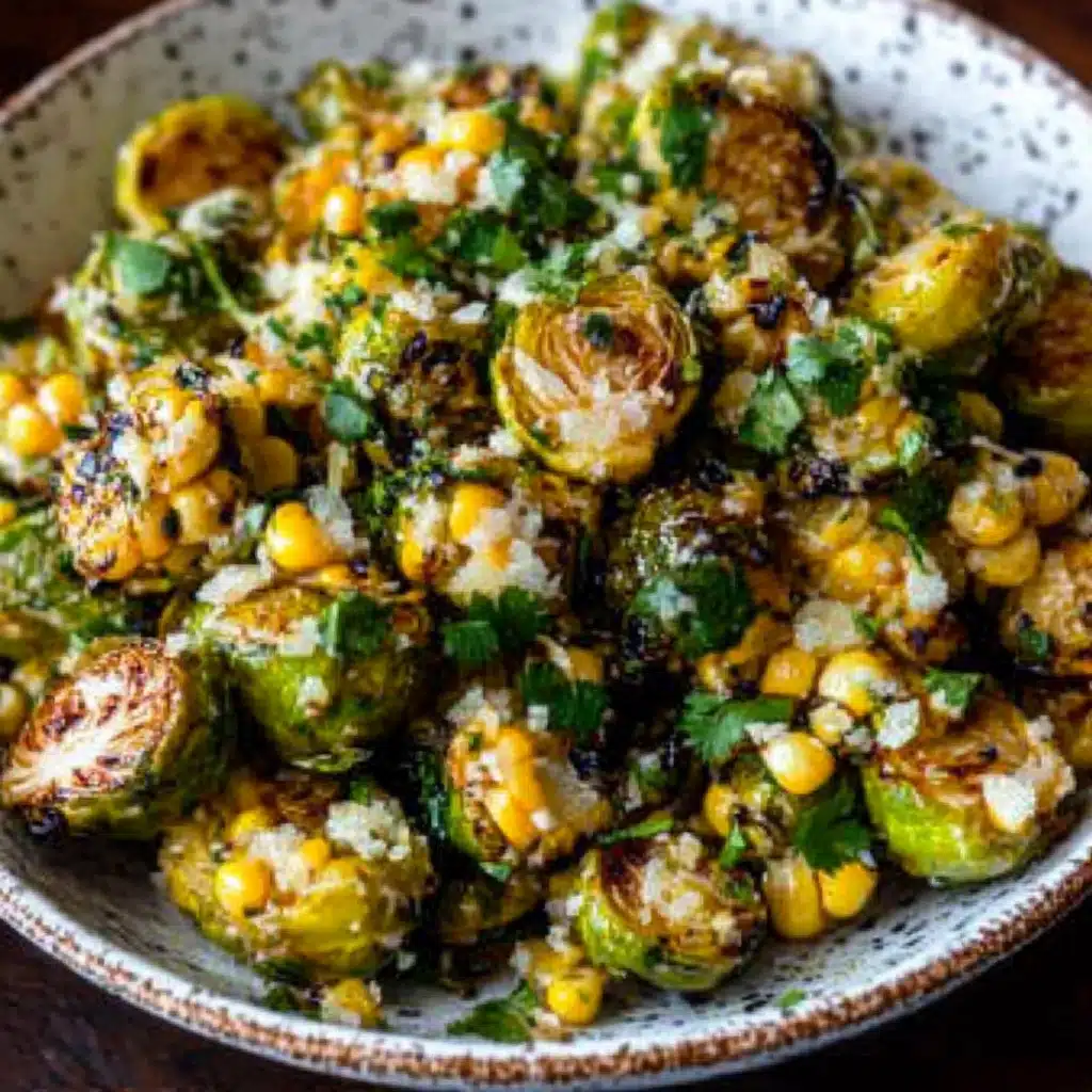 Mexican Street Corn Brussels Sprouts