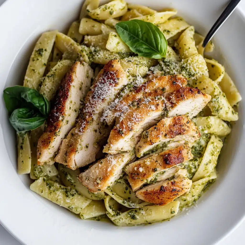 Pesto Pasta with Parmesan Chicken
