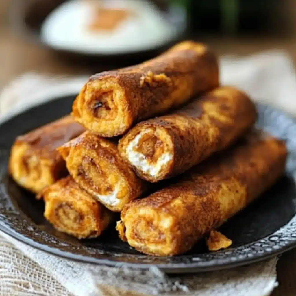 Pumpkin French Toast Roll-Ups