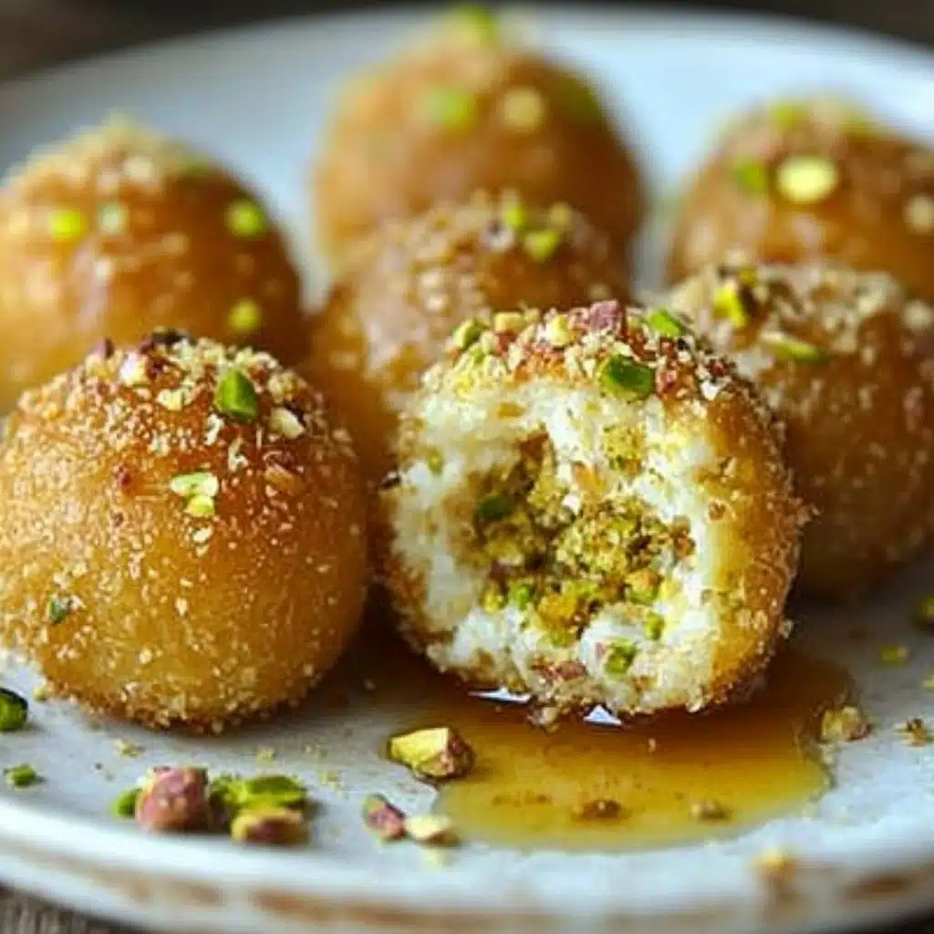 Ricotta Pistachio Honey Bites