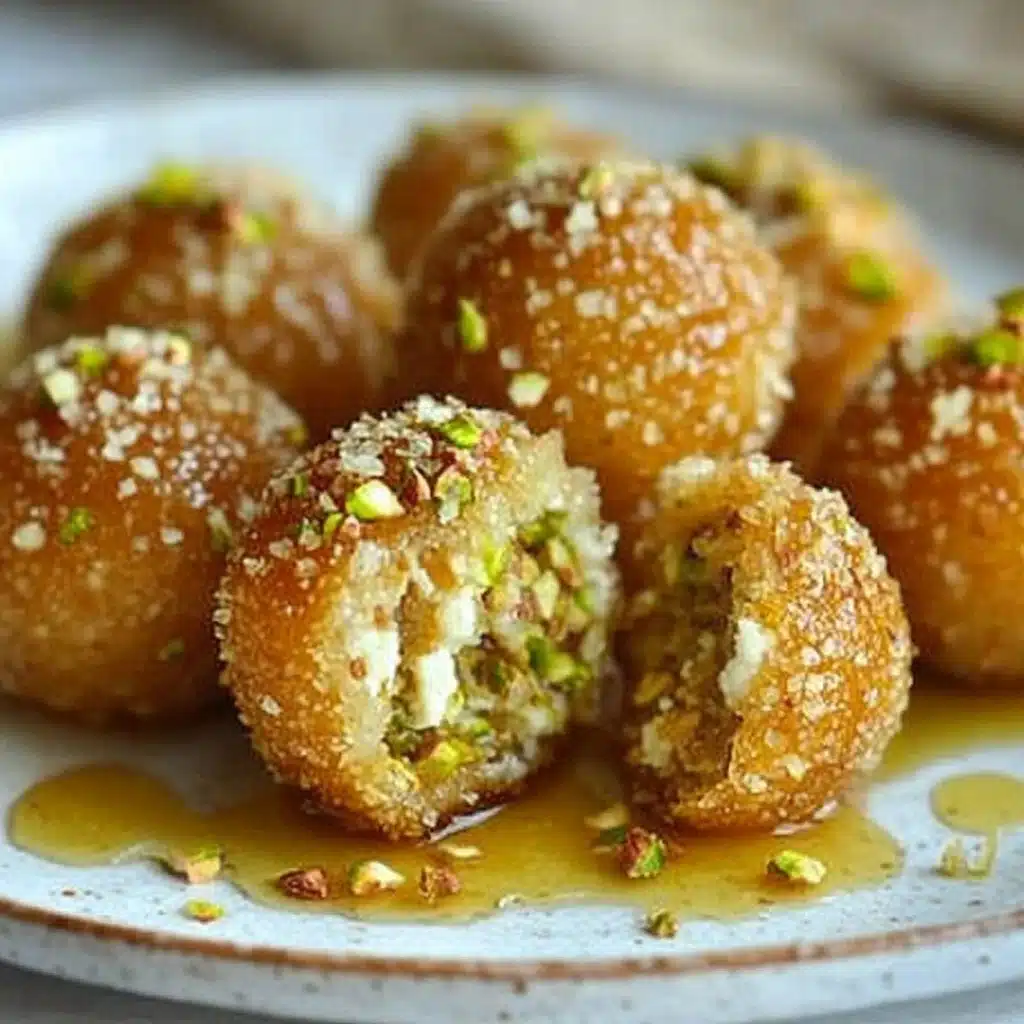 Ricotta Pistachio Honey Bites