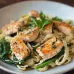 Salmon Spinach Pasta