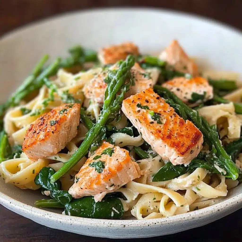 Salmon Spinach Pasta