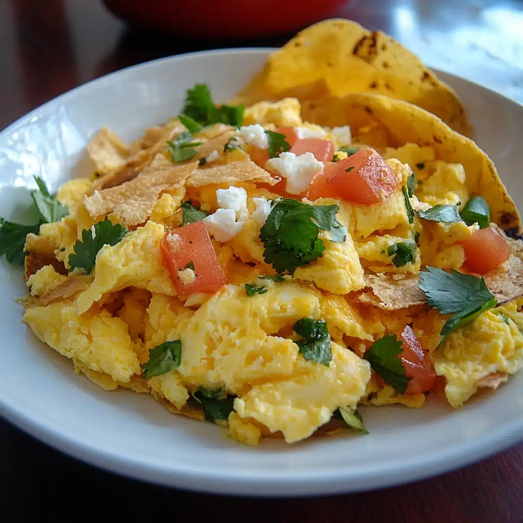 Scrambled Eggs with Crispy Tortillas