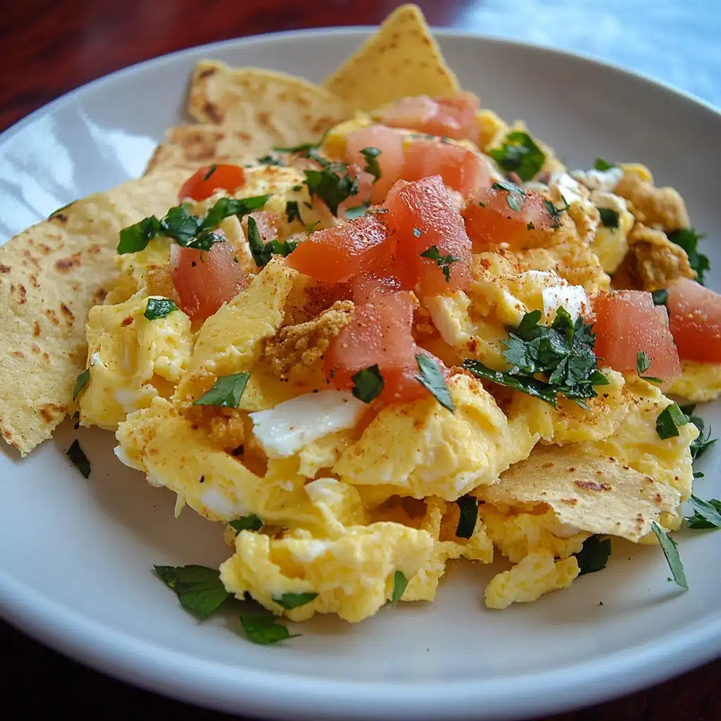 Scrambled Eggs with Crispy Tortillas