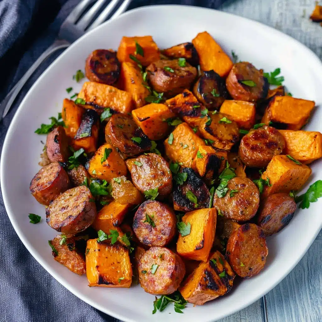 Sheet Pan Sausage and Sweet Potatoes