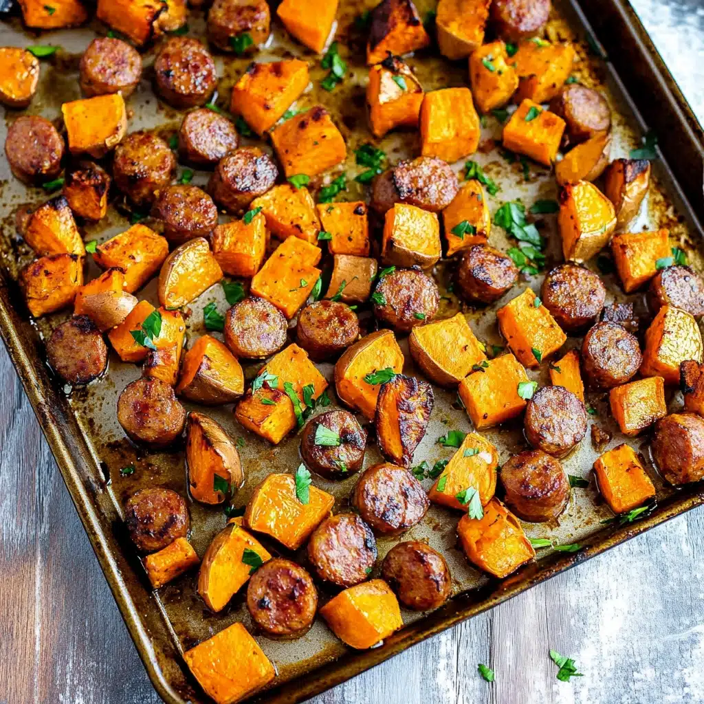 Sheet Pan Sausage and Sweet Potatoes