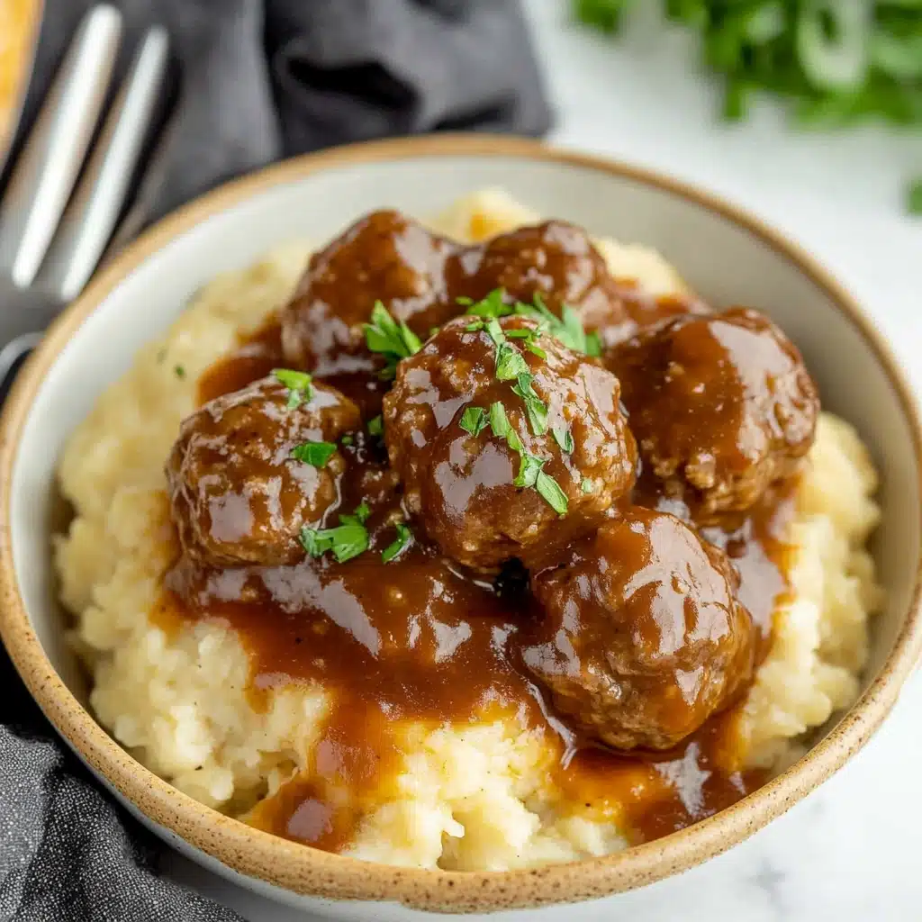 Slow Cooker Salisbury Steak Meatballs