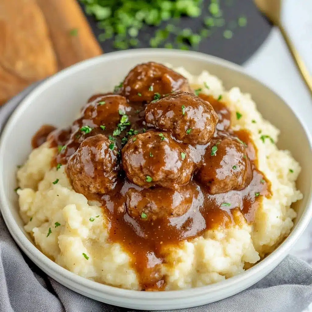 Slow Cooker Salisbury Steak Meatballs