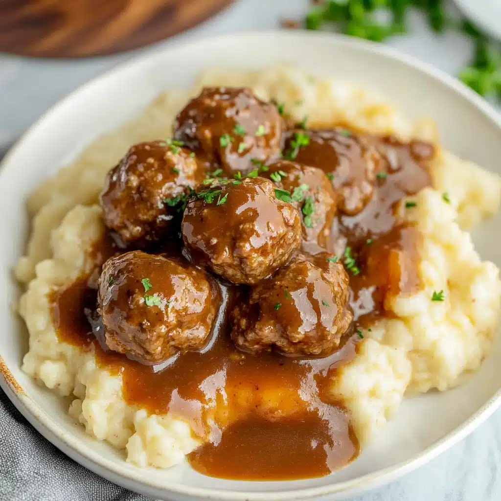 Slow Cooker Salisbury Steak Meatballs