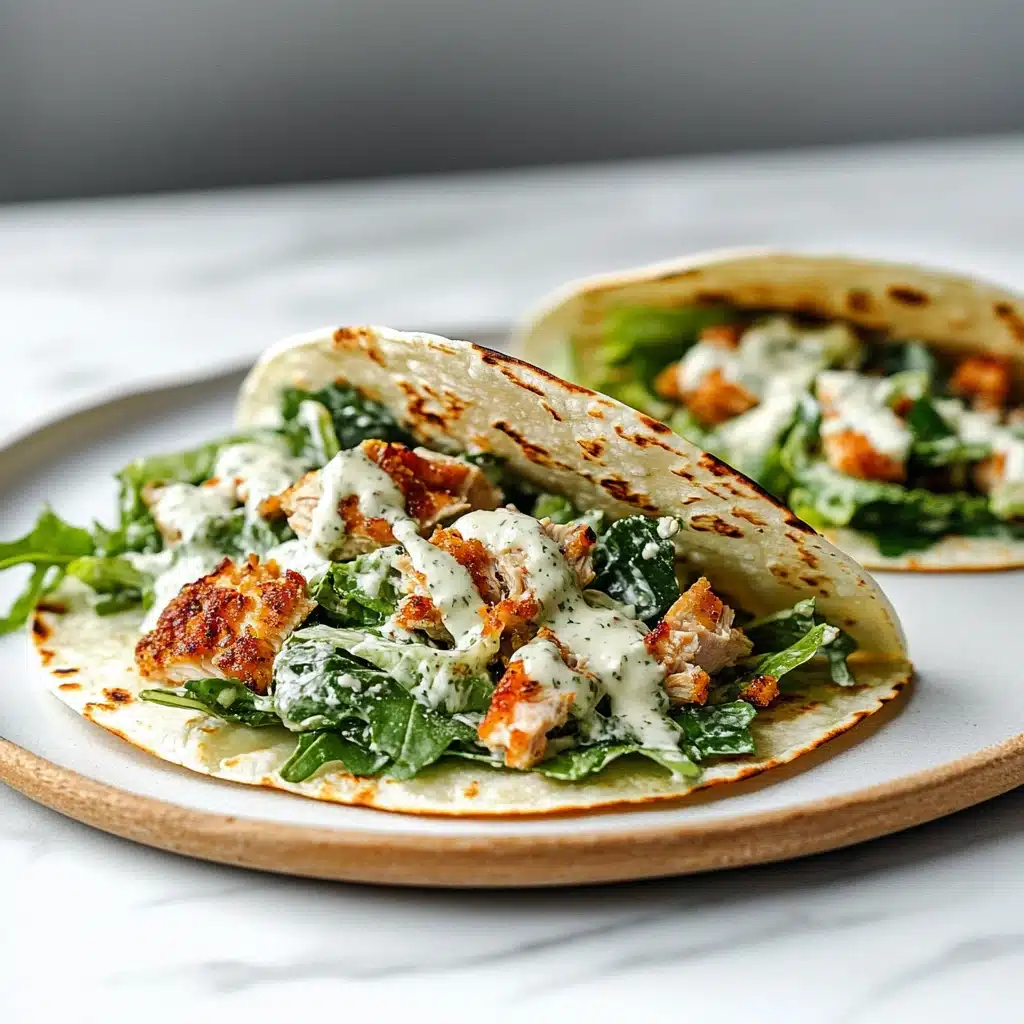 Smash Chicken Caesar Tacos