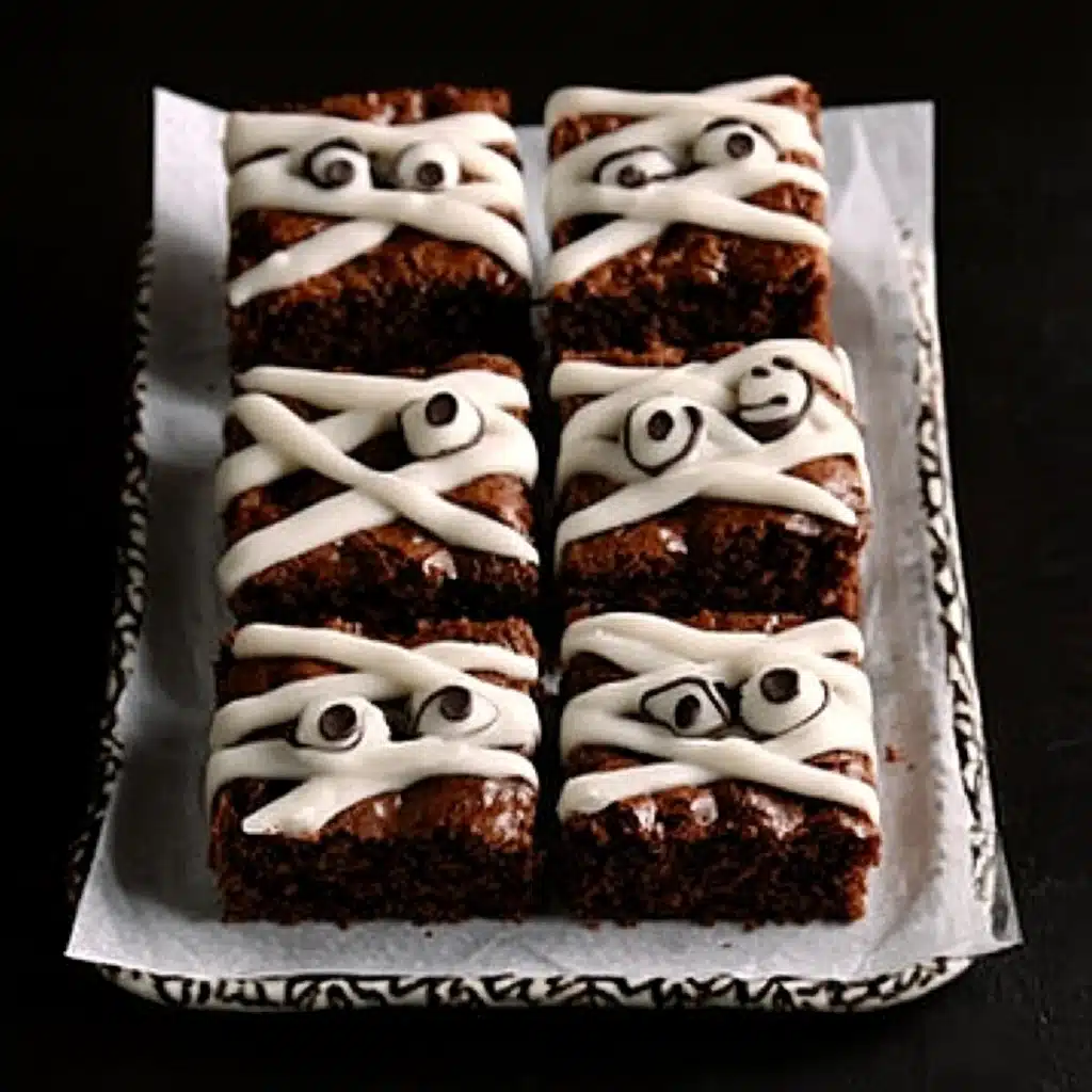 Spooky Mummy Brownies