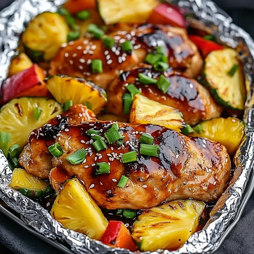 Teriyaki Chicken and Pineapple Foil Packets