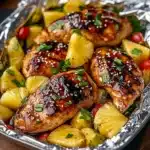 Teriyaki Chicken and Pineapple Foil Packets