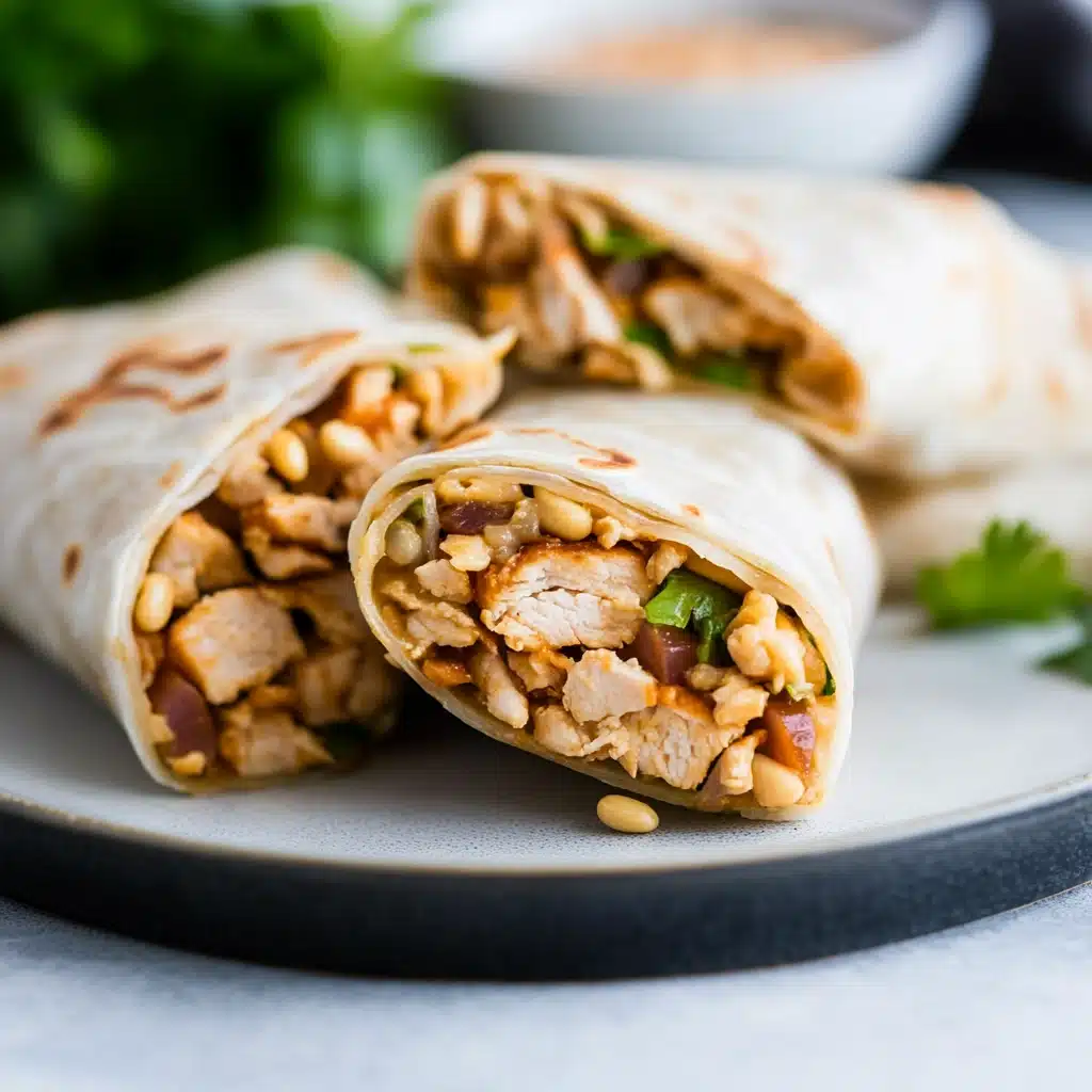 Thai Peanut Chicken Wraps