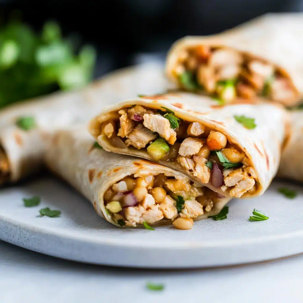 Thai Peanut Chicken Wraps