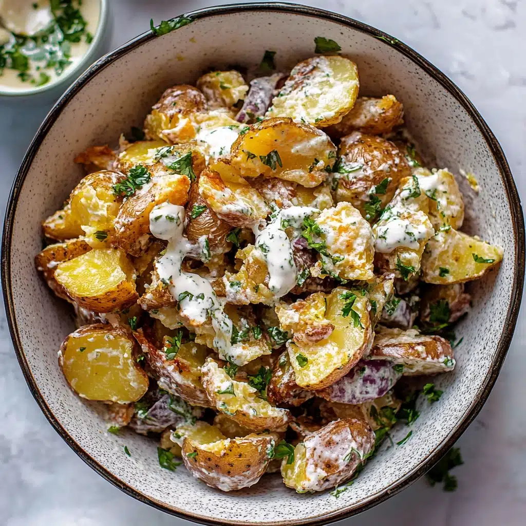 Crispy Smashed Potato Salad