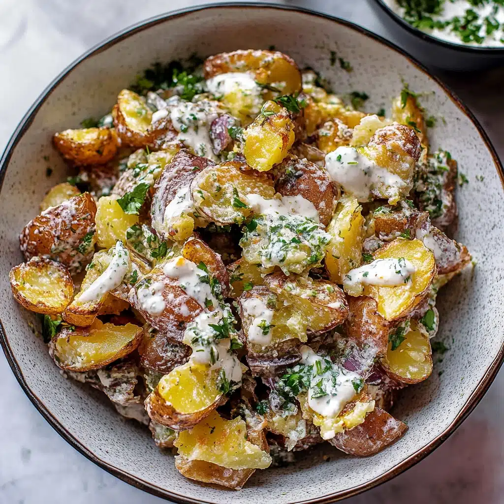 Crispy Smashed Potato Salad