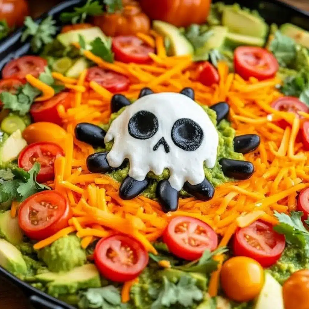 Spooky 7-Layer Halloween Taco Dip