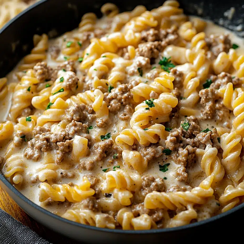 Stovetop Creamy Ground Beef Pasta