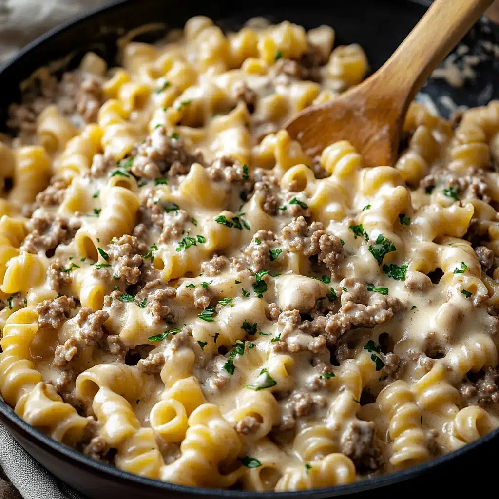 Stovetop Creamy Ground Beef Pasta