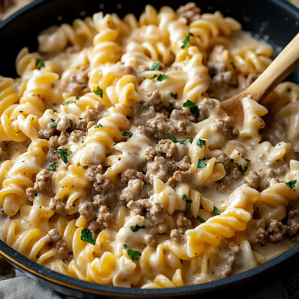 Stovetop Creamy Ground Beef Pasta