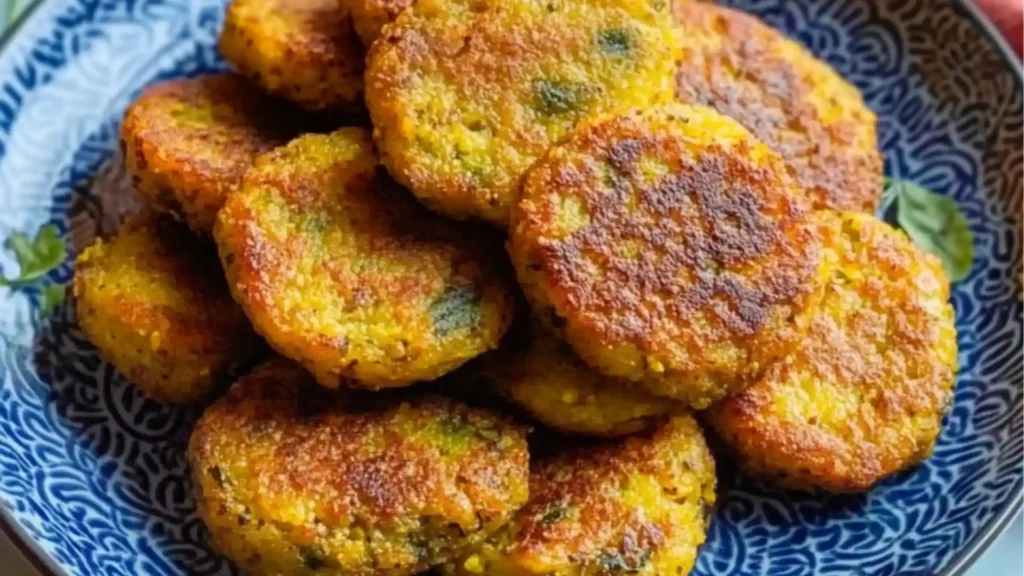 baked aloo tiki with text overlay