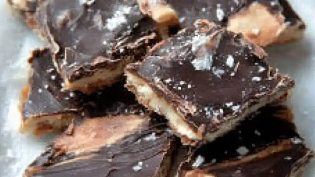 chocolate banana bark on top of a white plate with the words virtual chocolate banana bark