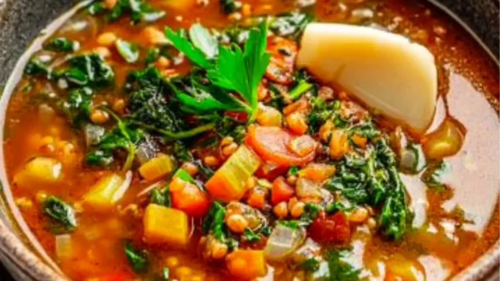 two pictures showing different types of vegetables and soup in a bowl with the words how to make high protein vegetable soup