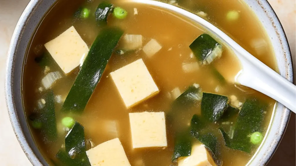 Making miso soup!