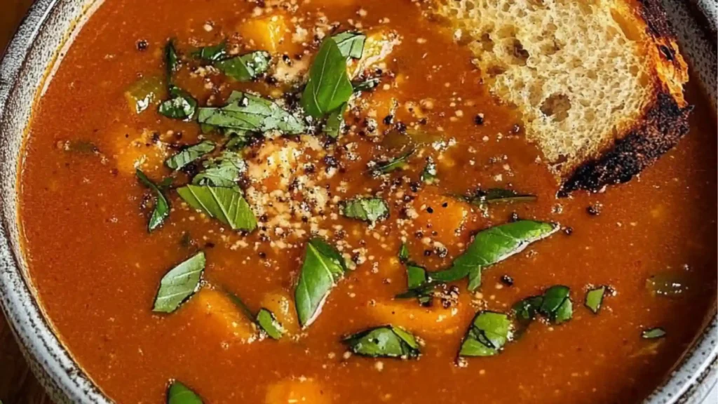 two bowls filled with soup on top of a table