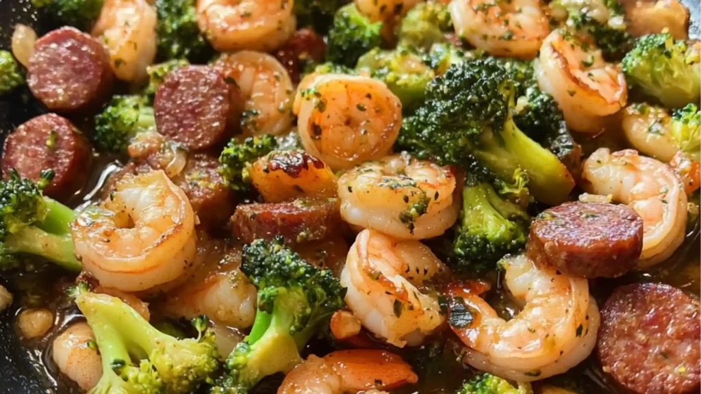 shrimp and sausage with broccoli easy and tasty is the perfect side dish