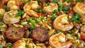 One Pot Shrimp and Sausage Jambalaya