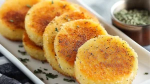crispy parmesan polenta rounds a flavorful snack that is delicious and easy to make