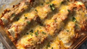 two plates with different types of enchiladas on them, one is white and the other has spinach
