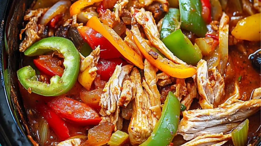 two bowls filled with crockpot fajitas
