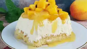 fresh mango tress leches are the perfect dessert