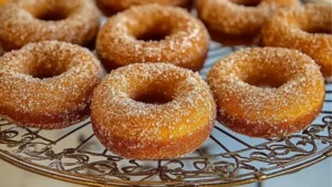 vegan baked pumpkin spice cake donuts
