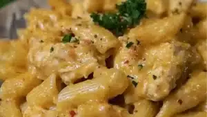 olive garden chicken pasta in a slow cooker.