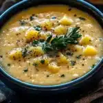 Cheddar Garlic Herb Potato Soup