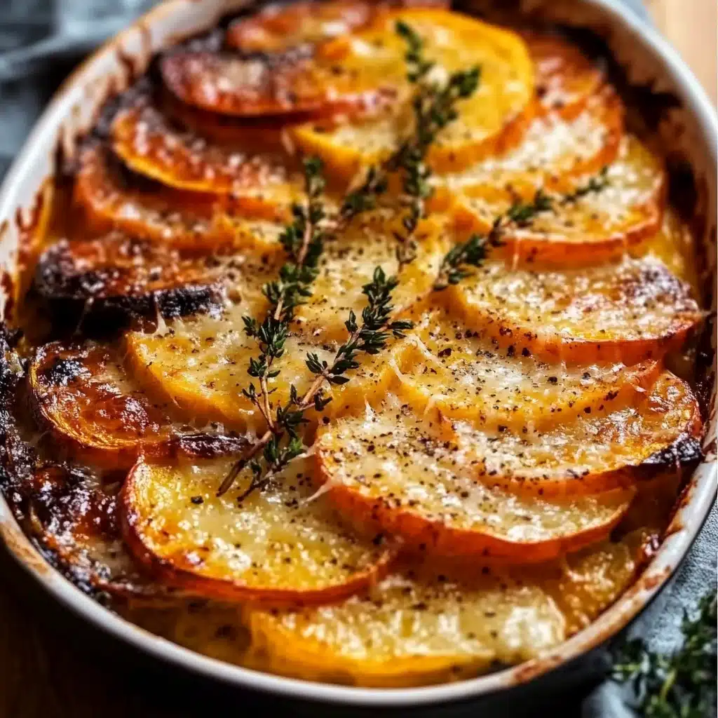 Cheesy Root Vegetable Gratin