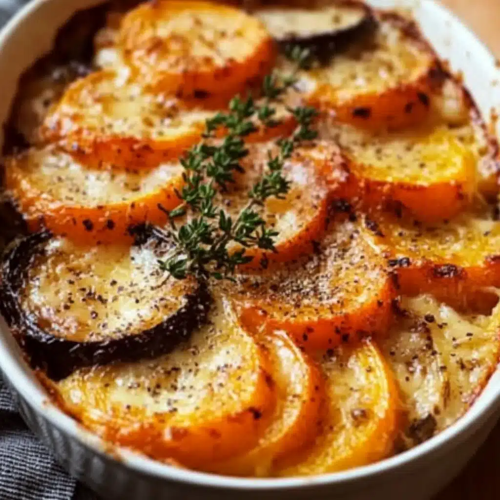 Cheesy Root Vegetable Gratin