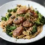 Chicken Sausage and Broccoli Orzo