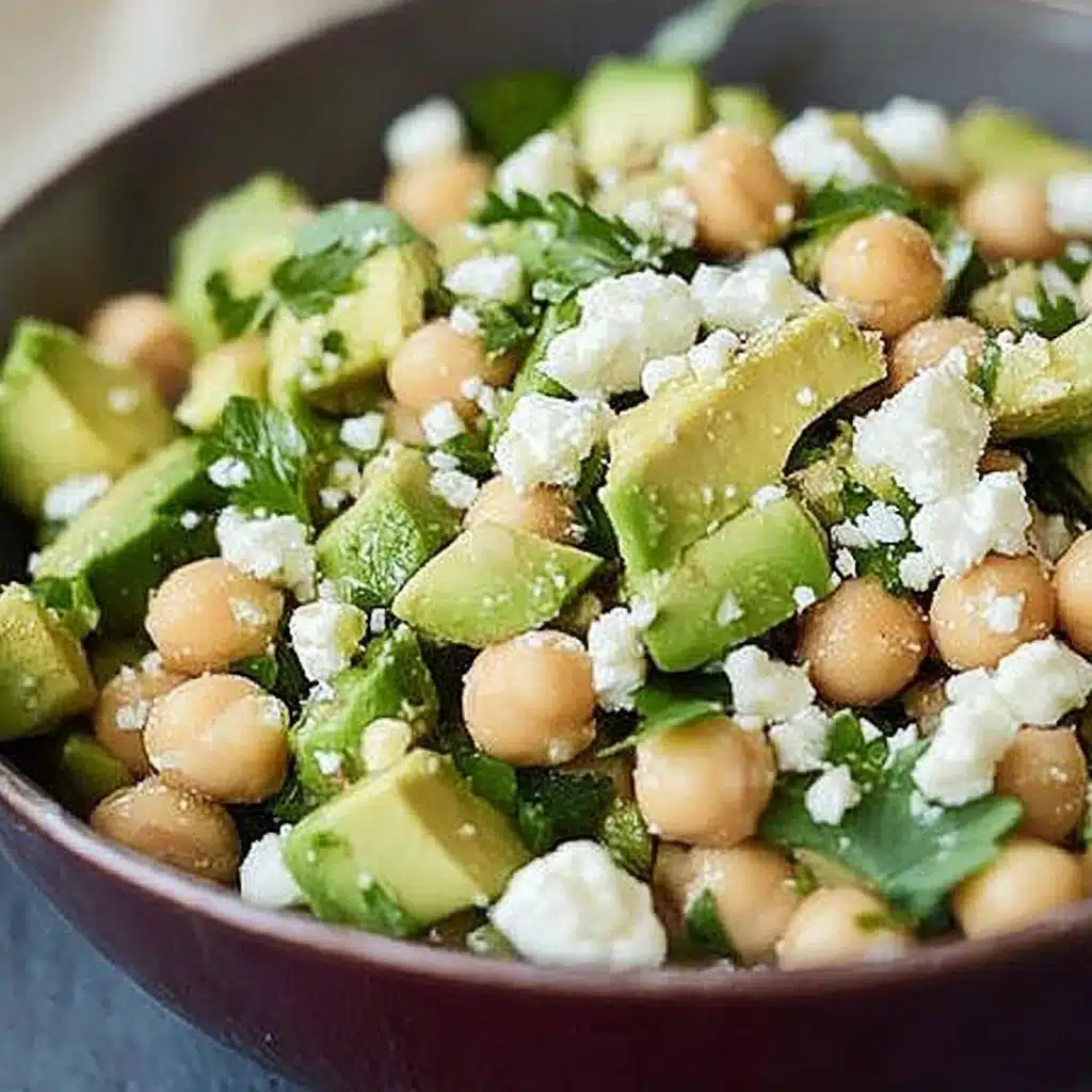 Chickpea Feta Avocado Salad