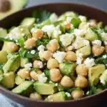 Chickpea Feta Avocado Salad