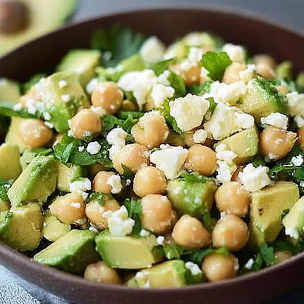 Chickpea Feta Avocado Salad
